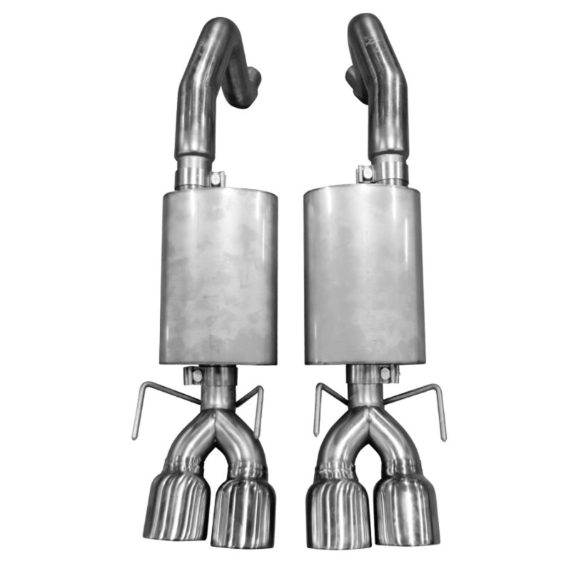 Chevrolet C6 Performance Exhaust - Kooks Headers - Axle Back with Polished tips - `06-`13